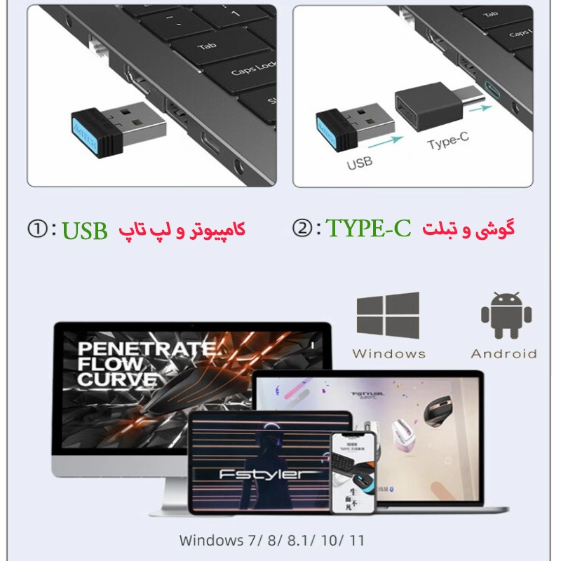 ماوس بی سیم ای فورتک مدل G_7_81OS_AIR2_SILENT