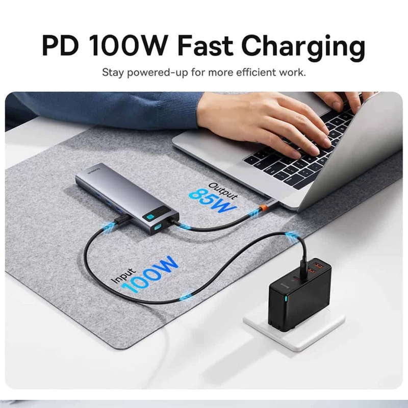 هاب 11 پورت USB-C بیسوس مدل BS-OH147