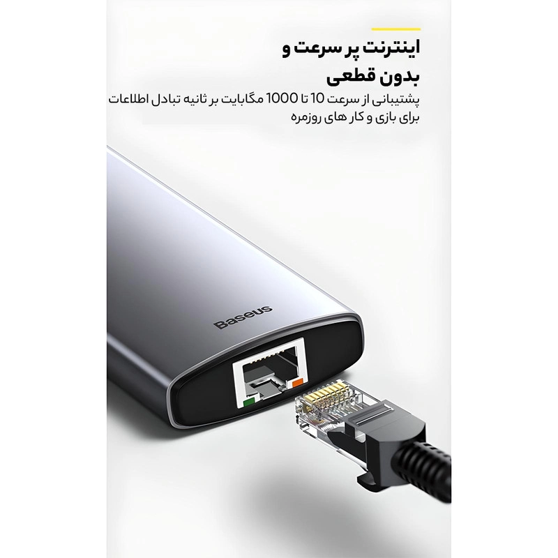 هاب 8 پورت USB-C باسئوس مدل CAHUB-CV0G - خاکستری