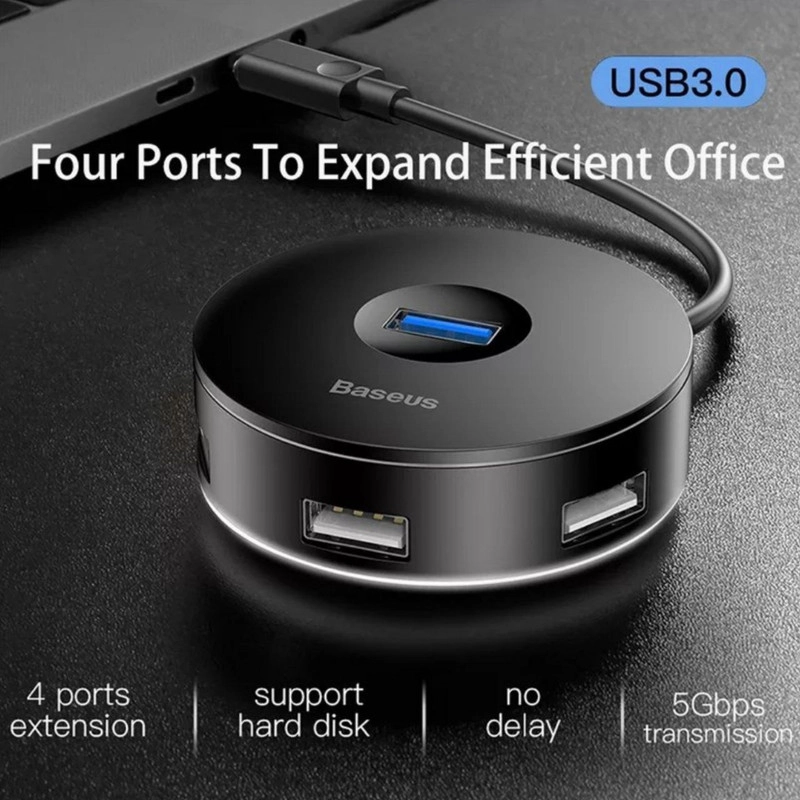 هاب 5 پورت USB باسئوس مدل Round Box