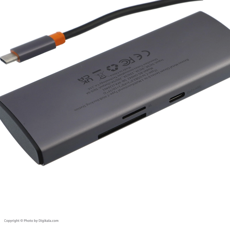 هاب 6 پورت USB-C باسئوس مدل BS-OH042 - تیتانیومی