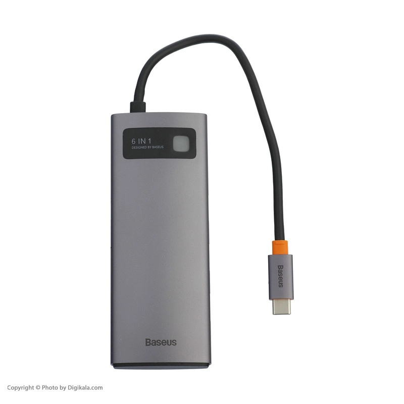 هاب 6 پورت USB-C باسئوس مدل BS-OH042 - تیتانیومی