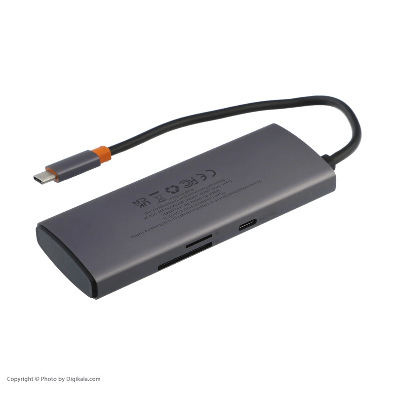 هاب 6 پورت USB-C باسئوس مدل BS-OH042 - تیتانیومی