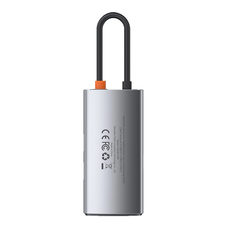 هاب 4 پورت USB-C باسئوس مدل CYOG - خاکستری