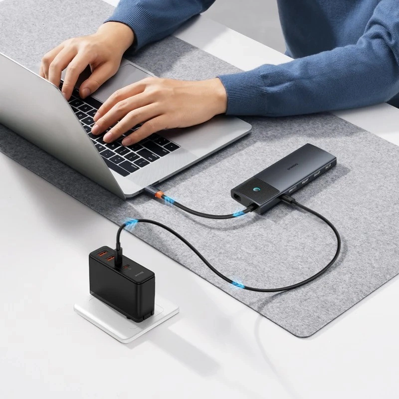 هاب 11 پورت USB-C بیسوس مدل BS-OH098