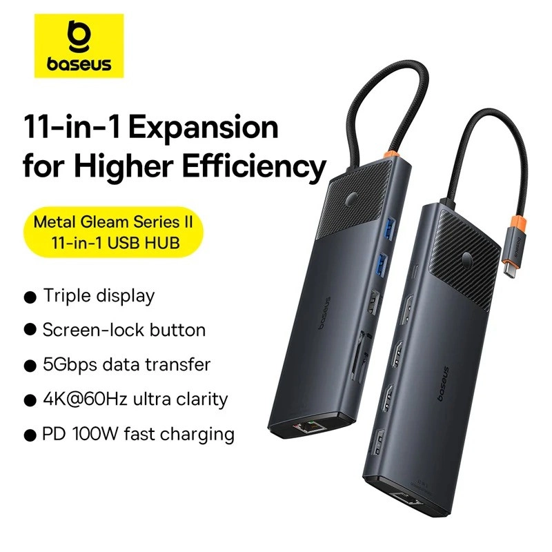 هاب 11 پورت USB-C بیسوس مدل BS-OH098