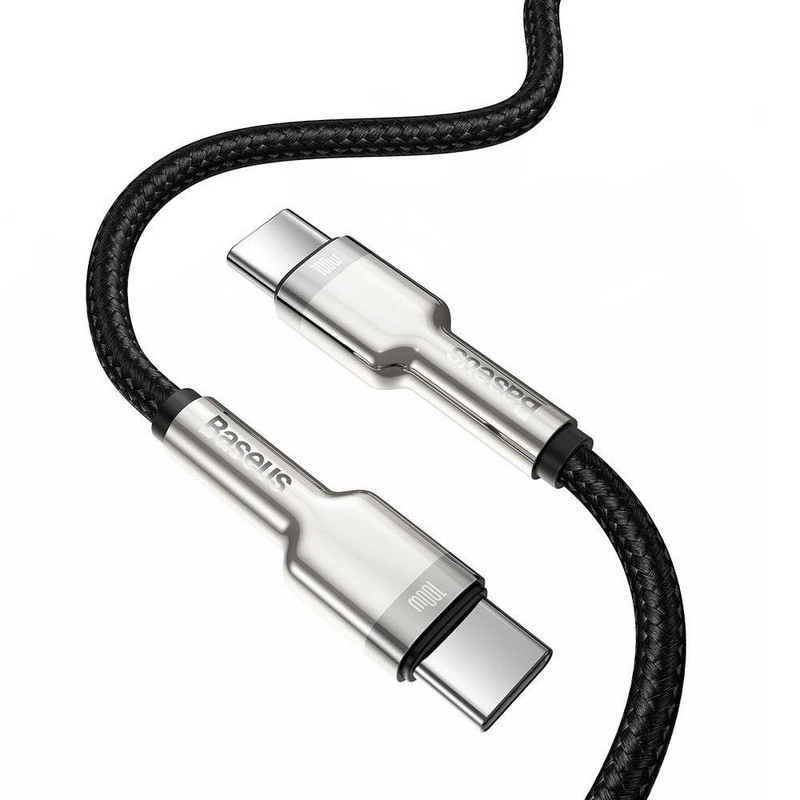 کابل تبدیل USB-C باسئوس مدل Metal Series 100W طول 2 متر - مشکی