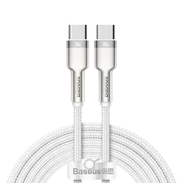 کابل تبدیل USB-C باسئوس مدل Metal Series 100W طول 2 متر - مشکی