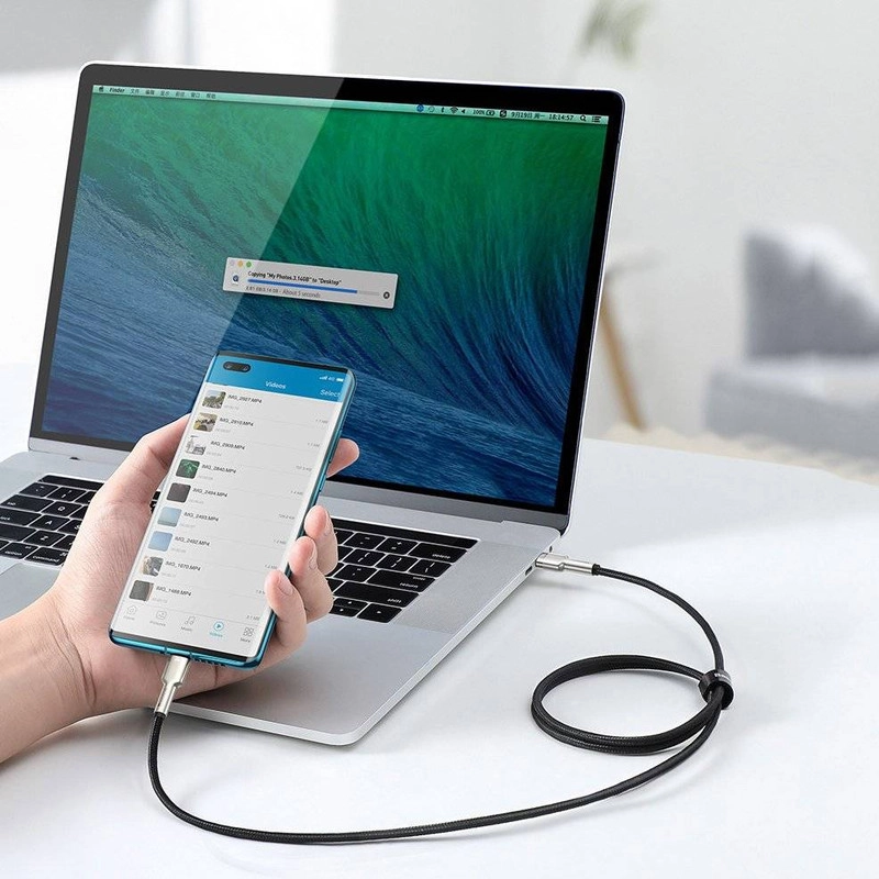 کابل تبدیل USB-C باسئوس مدل Metal Series 100W طول 2 متر - مشکی