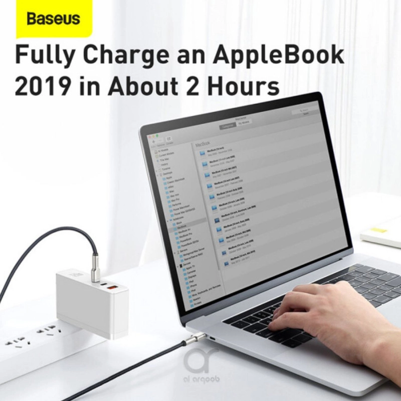کابل تبدیل USB-C باسئوس مدل Metal Series 100W طول 2 متر - مشکی