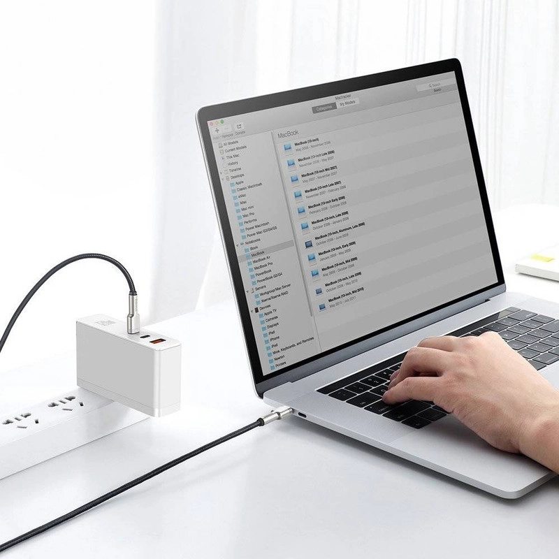 کابل تبدیل USB-C باسئوس مدل Metal Series 100W طول 2 متر - مشکی