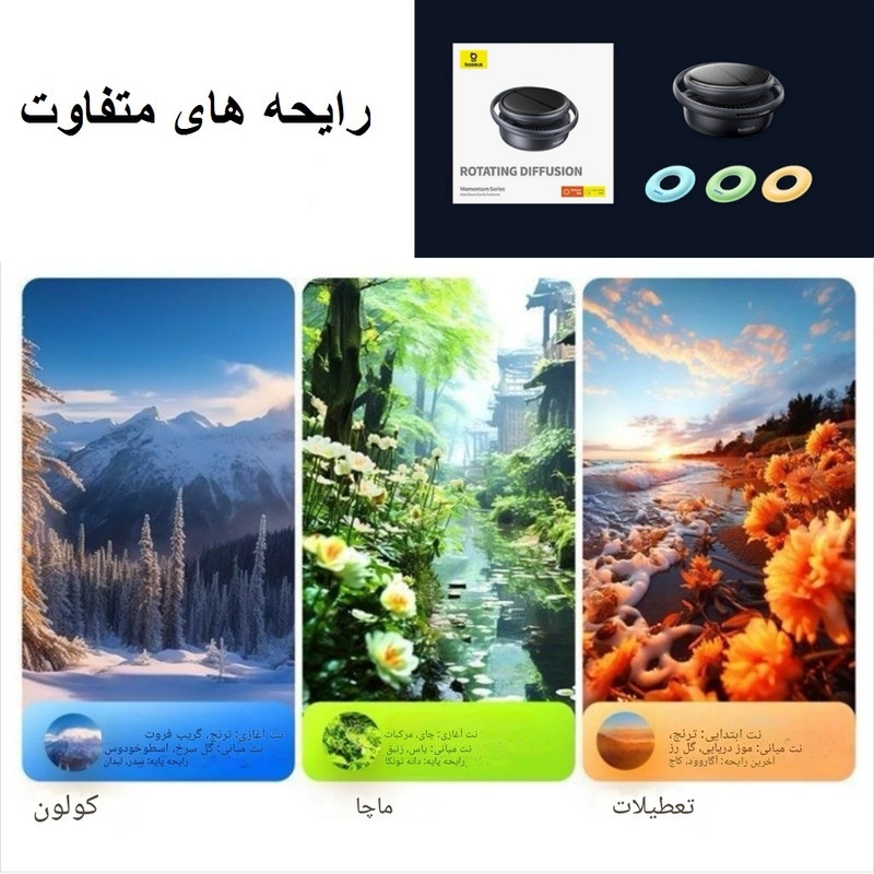 خوشبو کننده خورشیدی خودرو بیسوس مدل BS-CX008