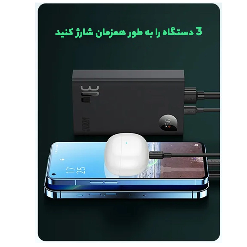 پاوربانک باسئوس مدل PPADM2-20 ظرفیت 20000 میلی آمپر ساعت
