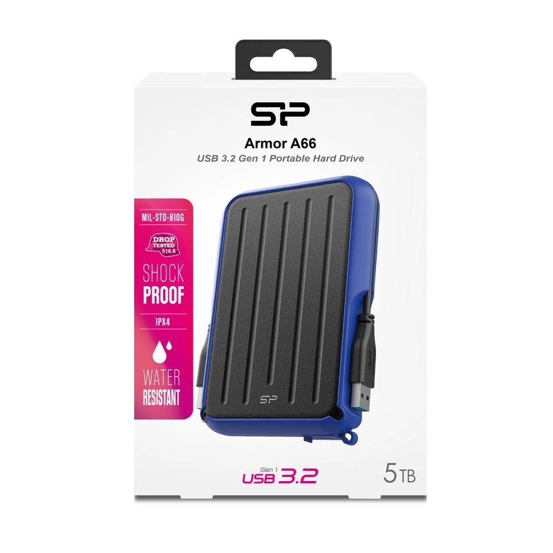 هارد اکسترنال سیلیکون پاور مدل Armor A66 ظرفیت 5 ترابایت - زرد