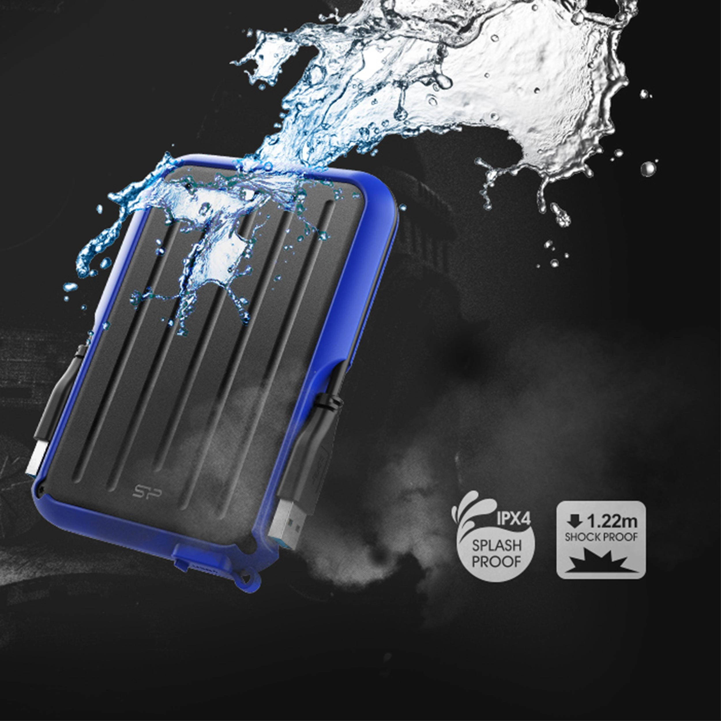 هارد اکسترنال سیلیکون پاور مدل Armor A66 ظرفیت 5 ترابایت - زرد