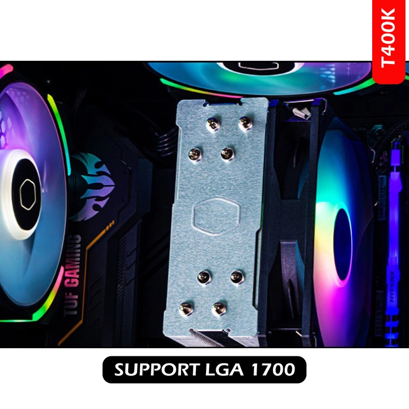 خنک کننده پردازنده کولر مستر مدل T400k ARGB LGA1700