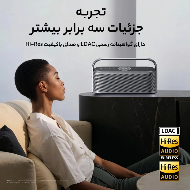 اسپیکر بلوتوثی قابل حمل انکر مدل Soundcore Motion X600/A3130 - خاکستری