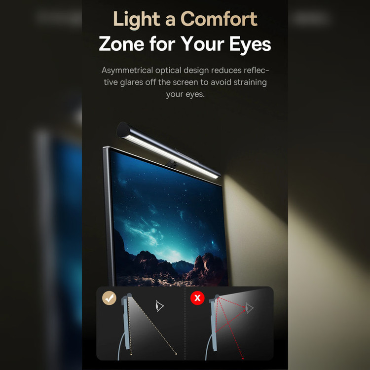 چراغ LED بالای مانیتور باسئوس مدل I-WOK3