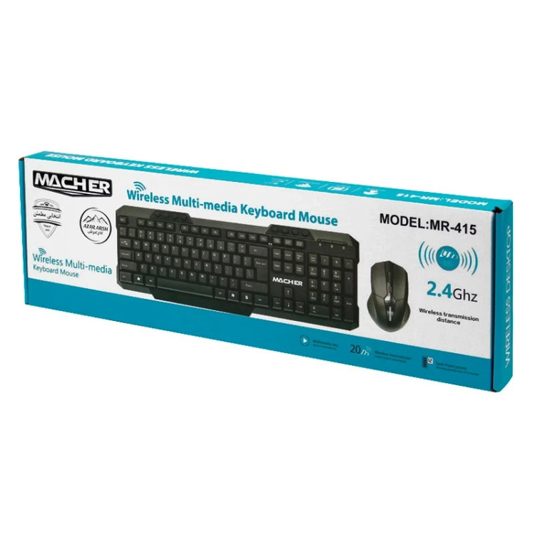 کیبورد و ماوس بی سیم مچر مدل MR-415